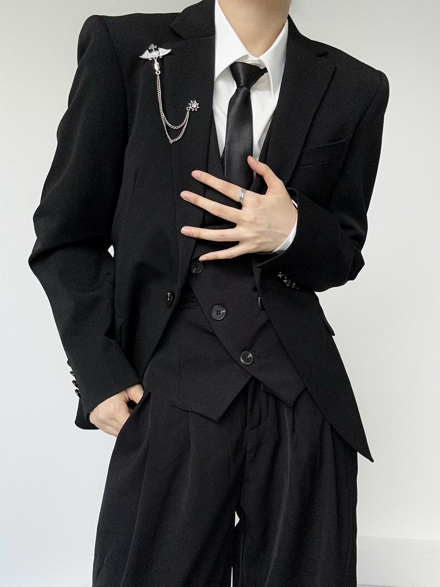 Drape Plain Long Sleeve Shirt WN19623