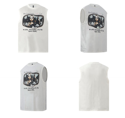 Portrait Graphic Sleeveless T-Shirt WN26241
