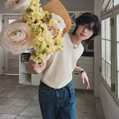 Solid Color Oversize Short Sleeve T-Shirt WN20275