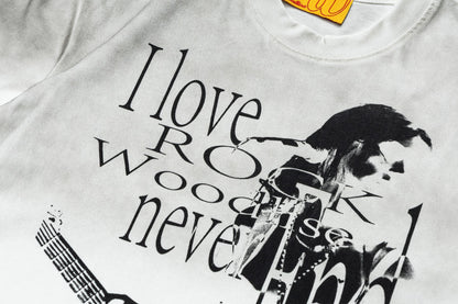Figure Print Oversize Short Sleeve T-Shirt WN25861