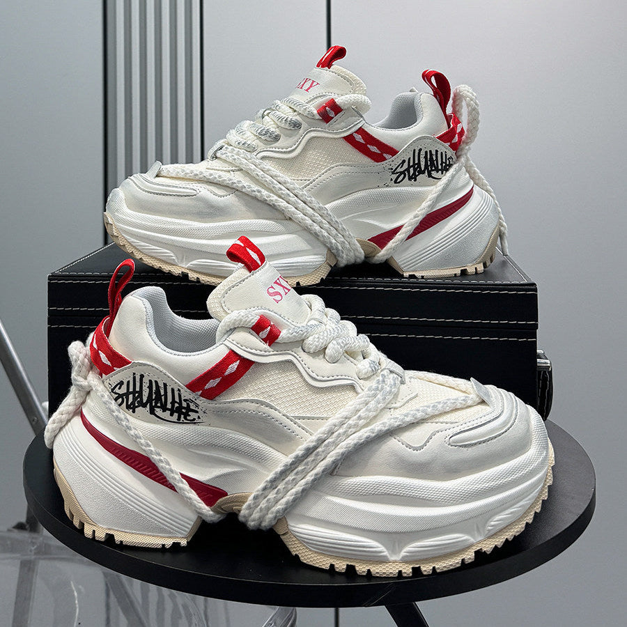 Rope Lace Washed Chunky Sole Sneakers WN24660