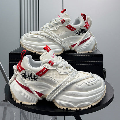 Rope Lace Washed Chunky Sole Sneakers WN24660