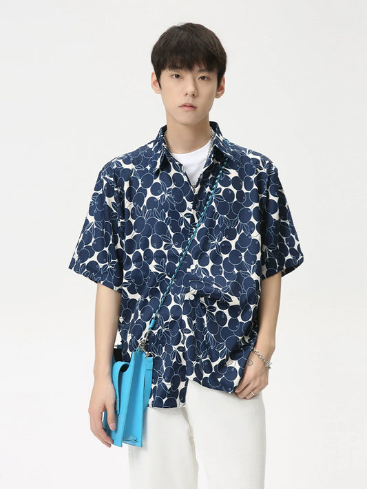 Oversize Full Print Short Sleeve Shirt WN7471