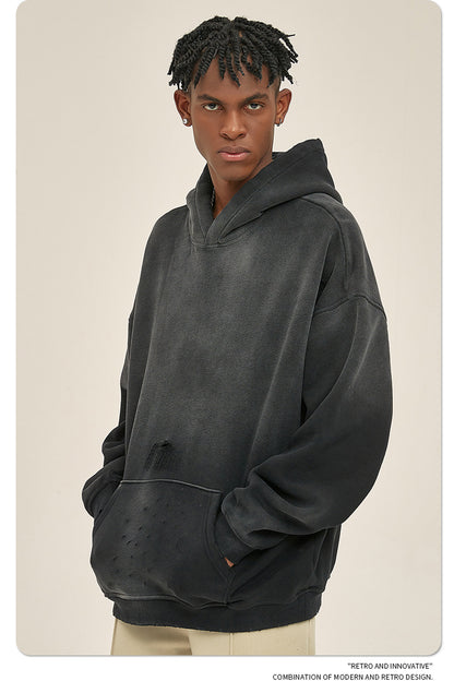 Oversize Washed Damage Hoodie WN6620