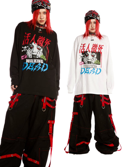 Letter Print Long Sleeve T-Shirt WN22253