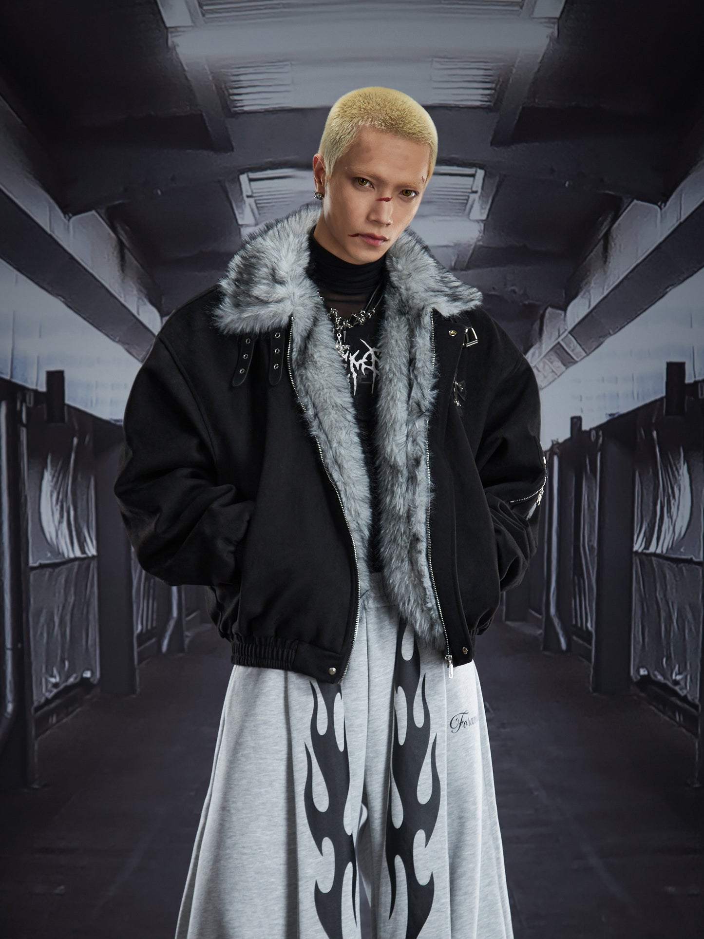 Stand Neck Belted Short Padded Jacket WN22821