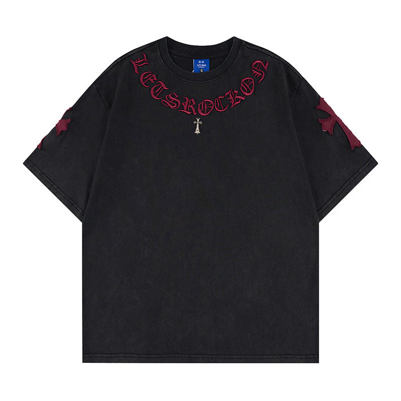 Washed Cross Logo Short Sleeve T-Shirt WN25796