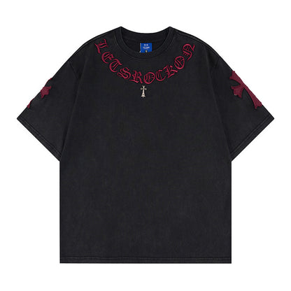 Washed Cross Logo Short Sleeve T-Shirt WN25796
