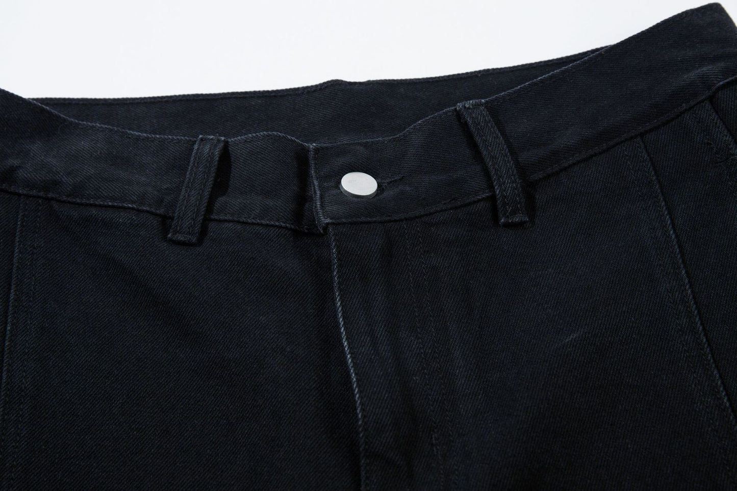 Washed Curved Panel Denim Jeans WN13127