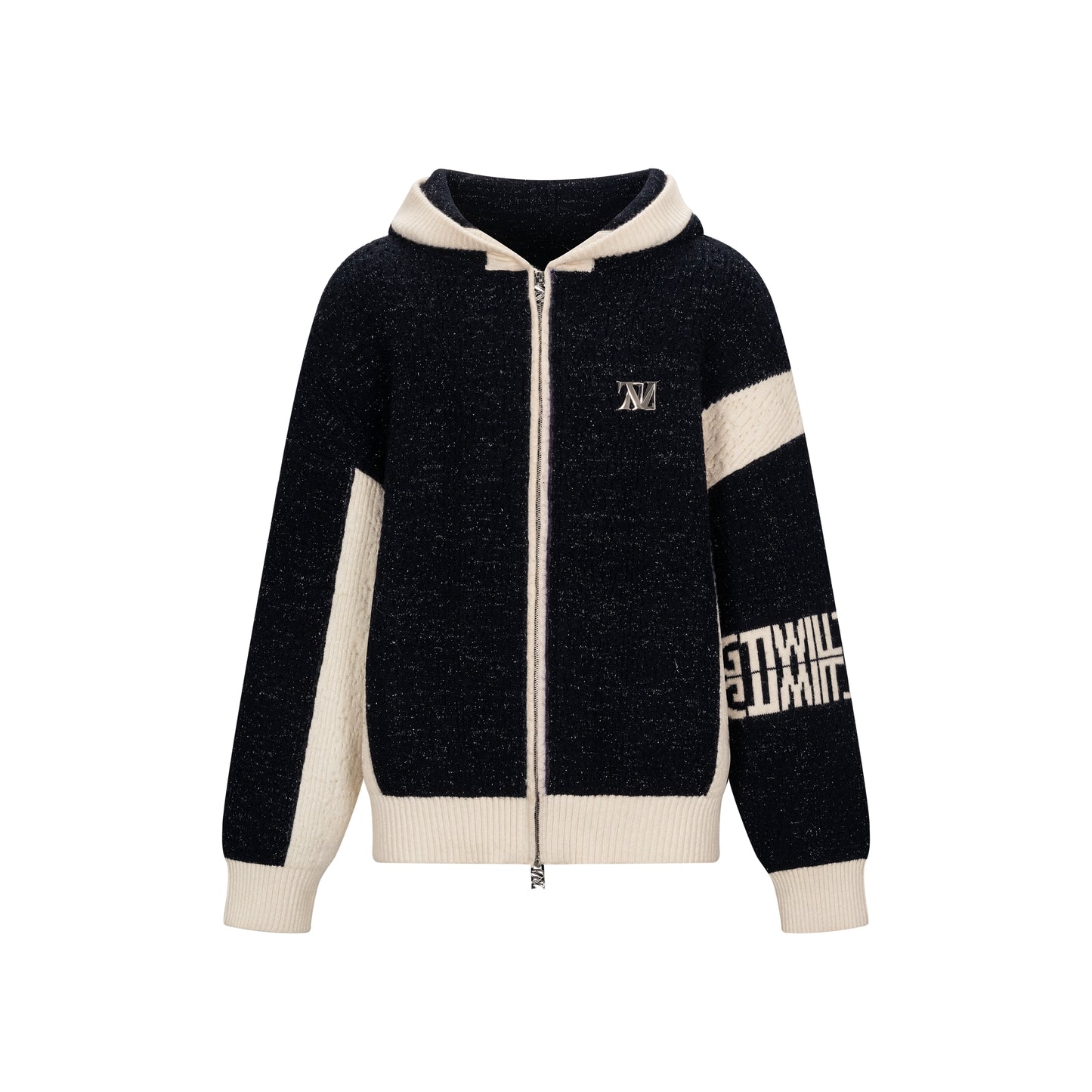 Hooded Zipper Knit Cardigan WN10708