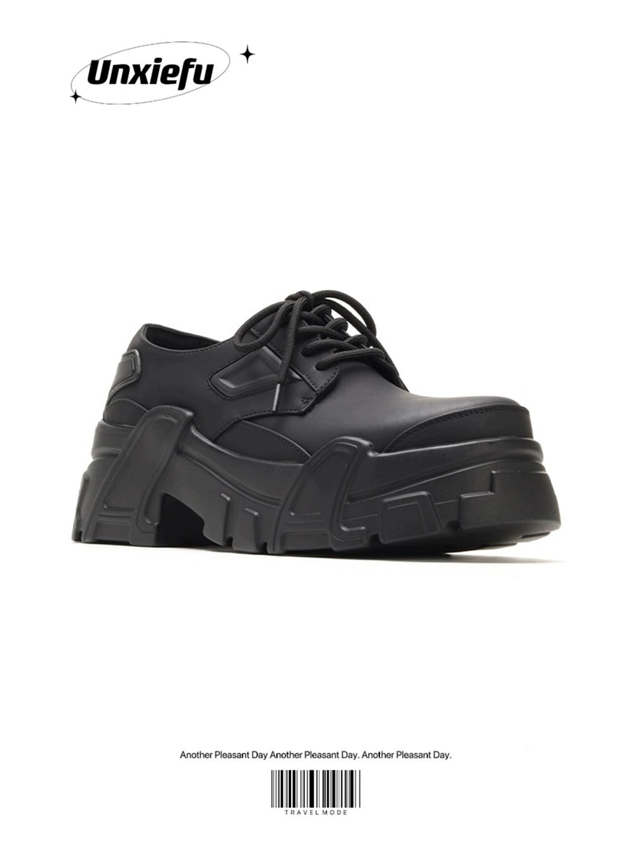 Blade Chunky Sole Leather Derby Dad Shoes WN20778