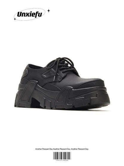 Blade Chunky Sole Leather Derby Dad Shoes WN20778