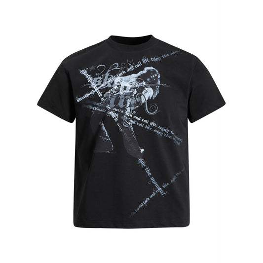 Abstract Pattern Short Sleeve T-Shirt WN25926
