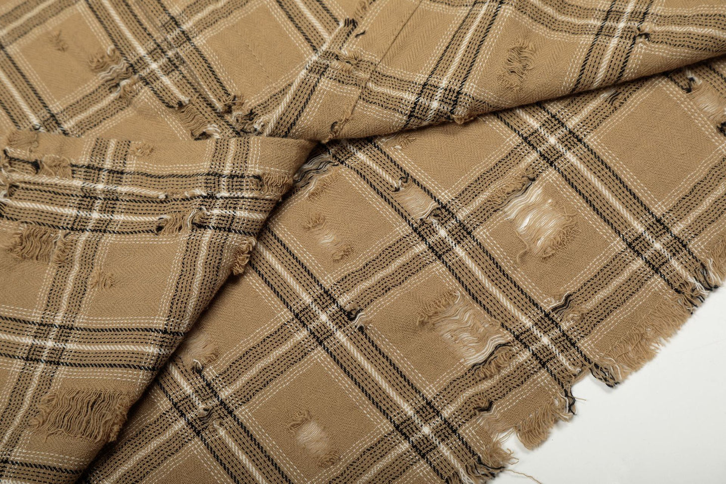 Plaid Damage Wash Long Sleeve Shirt WN25716