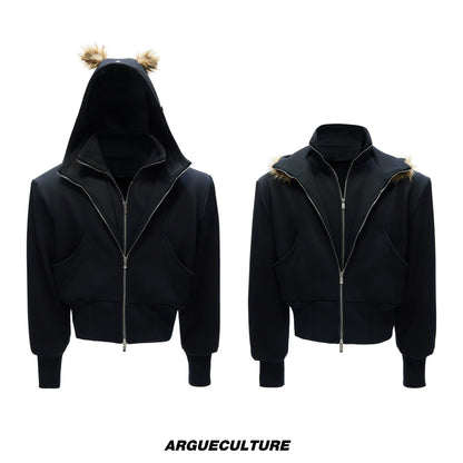 Fake Layered Hooded Puffer Jacket WN22609