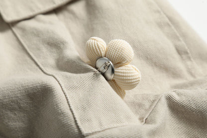 Multi-Pocket Wide Leg Cargo Half Pants WN18574