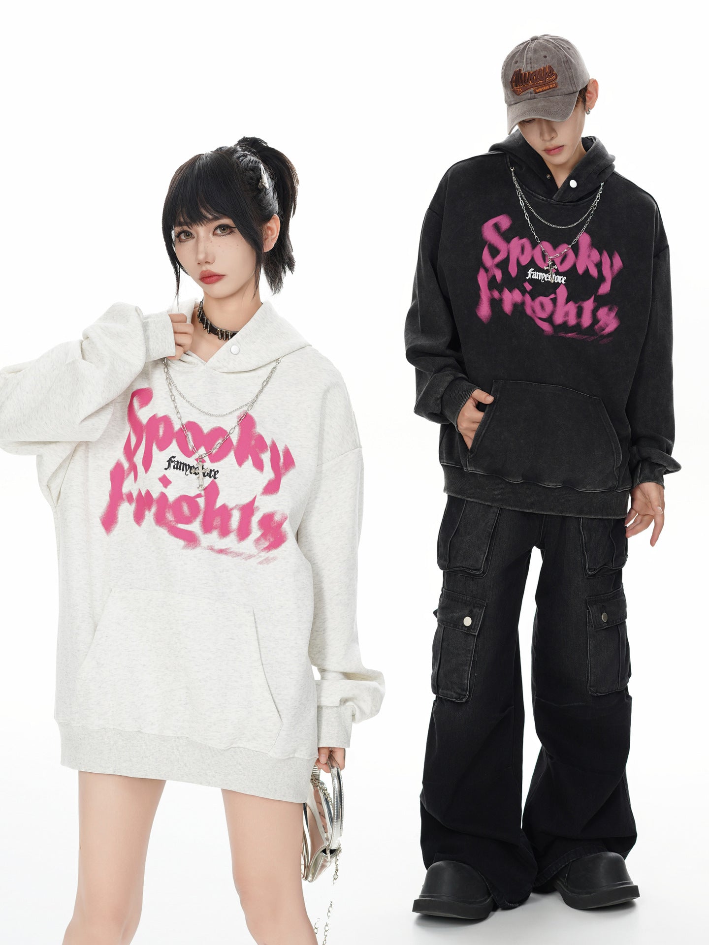 Letter Print Pullover Hoodie WN11208