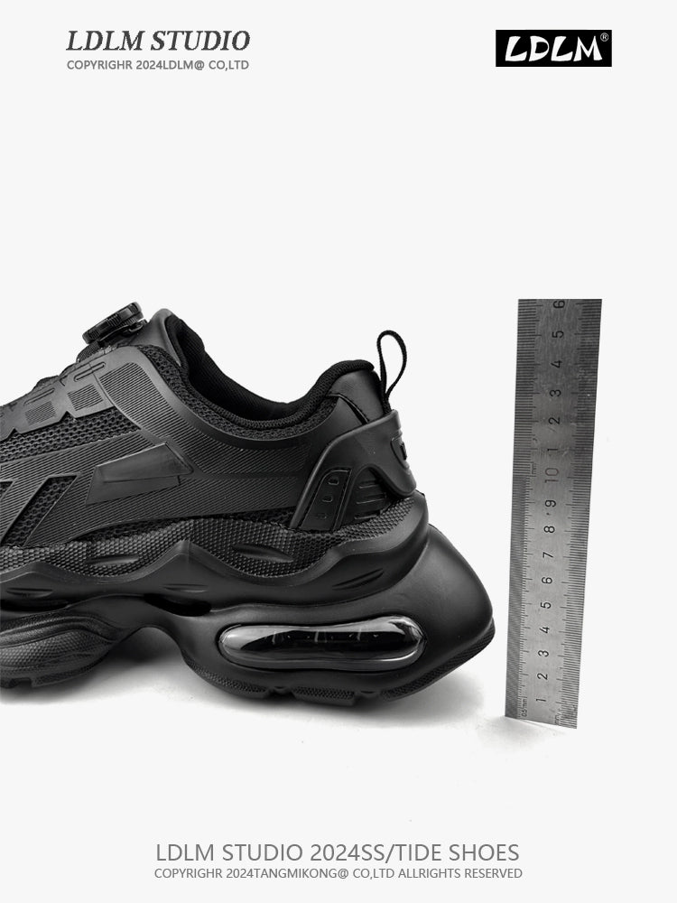 Rotary Button Mesh 7CM Thick Sole Air Cushion Sporty Sneakers WN21243