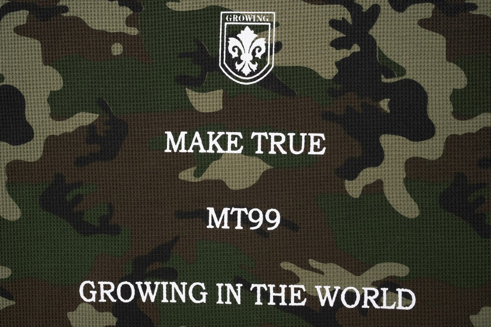 Camouflage Letter Graphic Long Sleeve T-Shirt WN27960