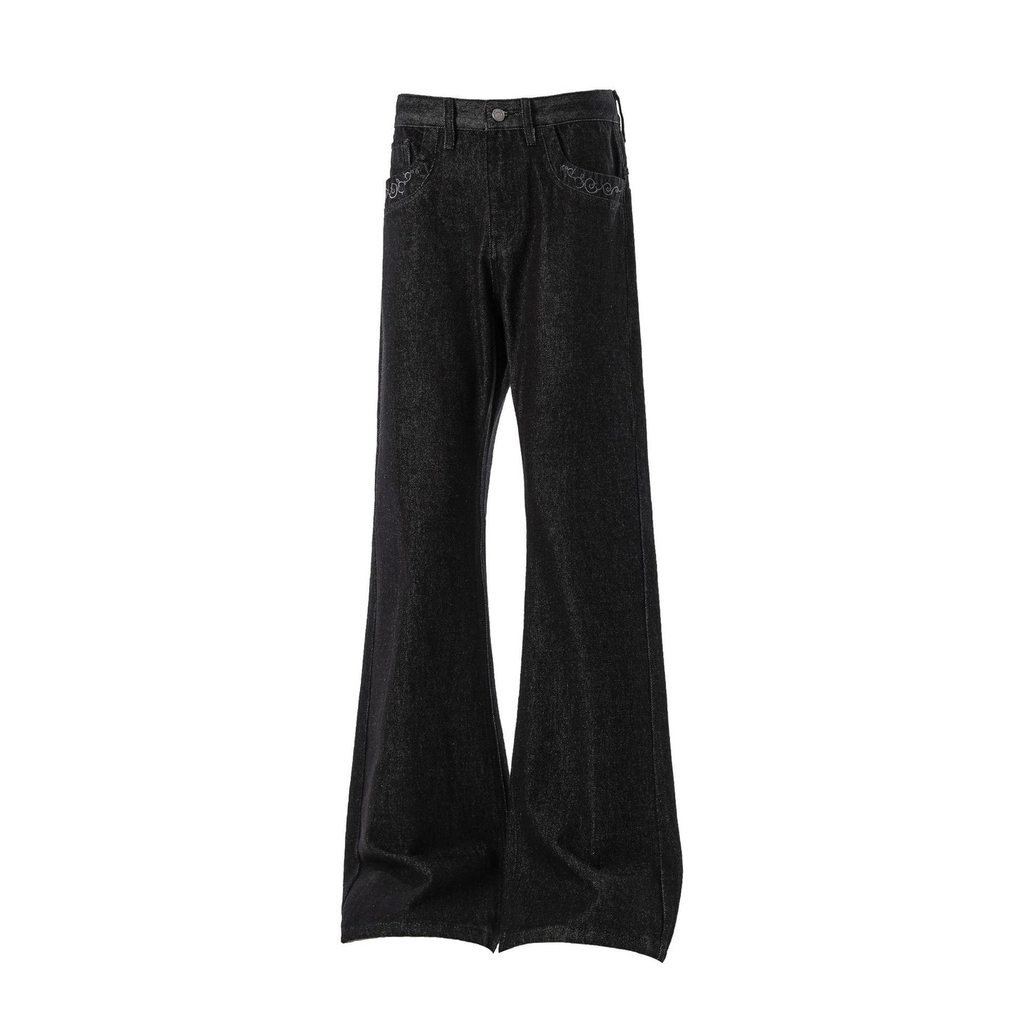 Pocket Embroidery Flare Denim Jeans WN25916