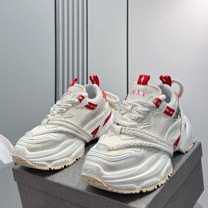 Rope Lace Washed Chunky Sole Sneakers WN24660