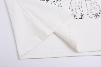 Anime Color Block Raglan Sleeve Short Sleeve T-Shirt WN26865