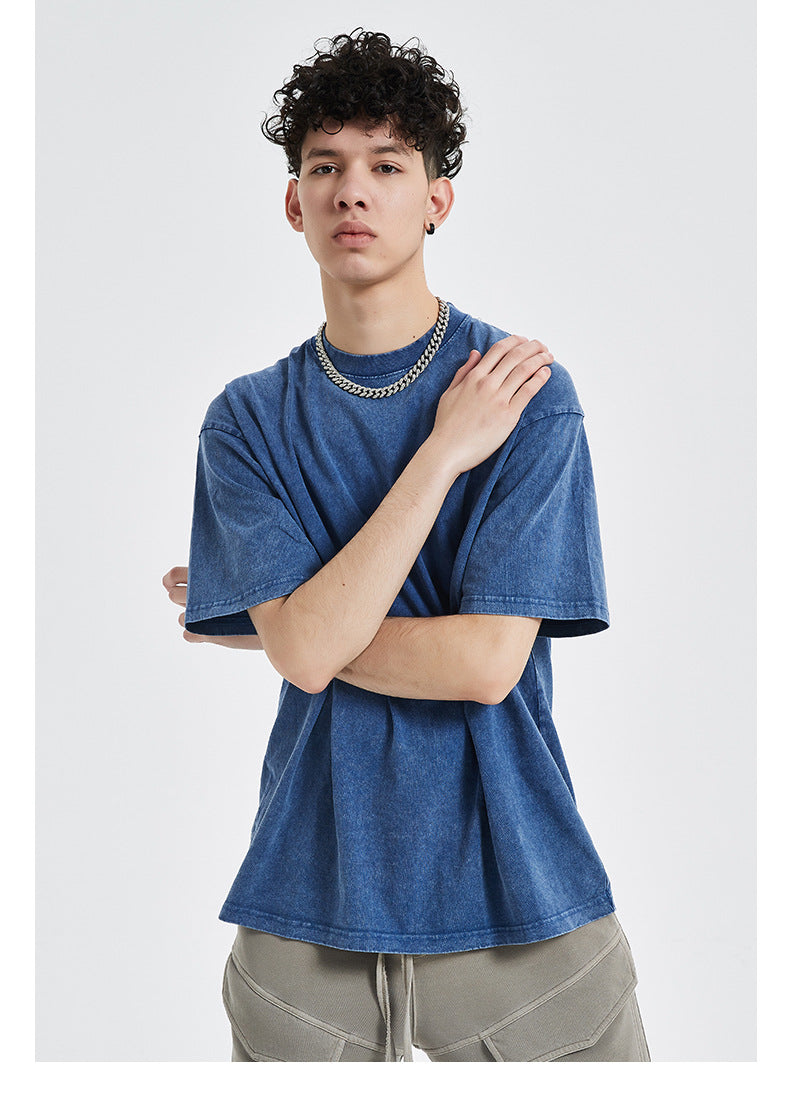 Vintage Dyed Oversize Short-sleeve T-shirt & Vintage Dyed Short Sweatpants Setup WN6631-K