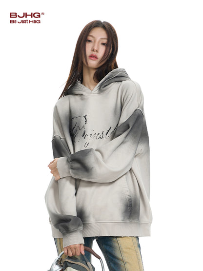 Letter Print Oversize Pullover Hoodie WN9734