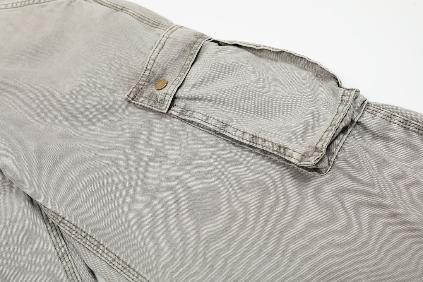 Washed Multi-Pocket Wide Leg Cargo Pants WN25852
