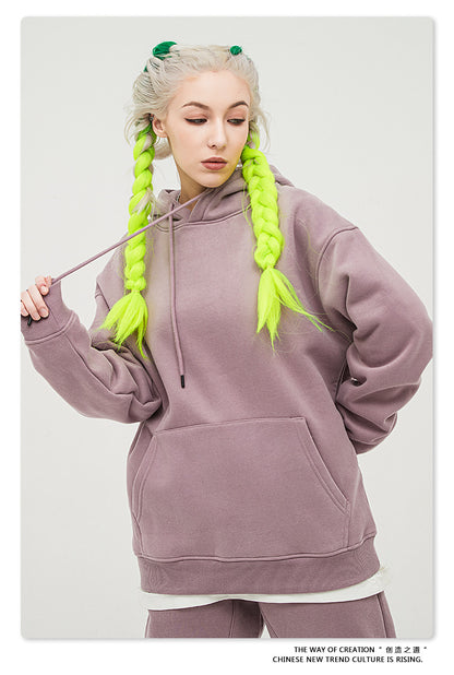 Fleece Lining Oversize Hoodie & Fleece Lining Sweatpants Setup WN9931