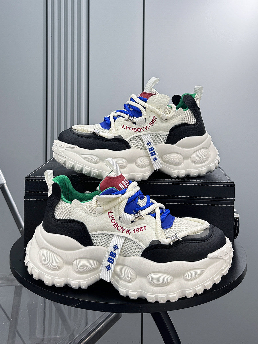 Mesh Rope Lace Chunky Sole Sneakers WN24593