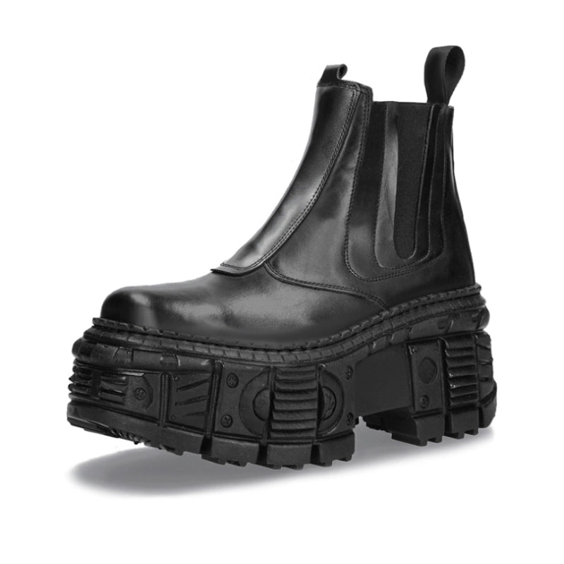 Chunky Sole Design PU Leather Boots WN19187