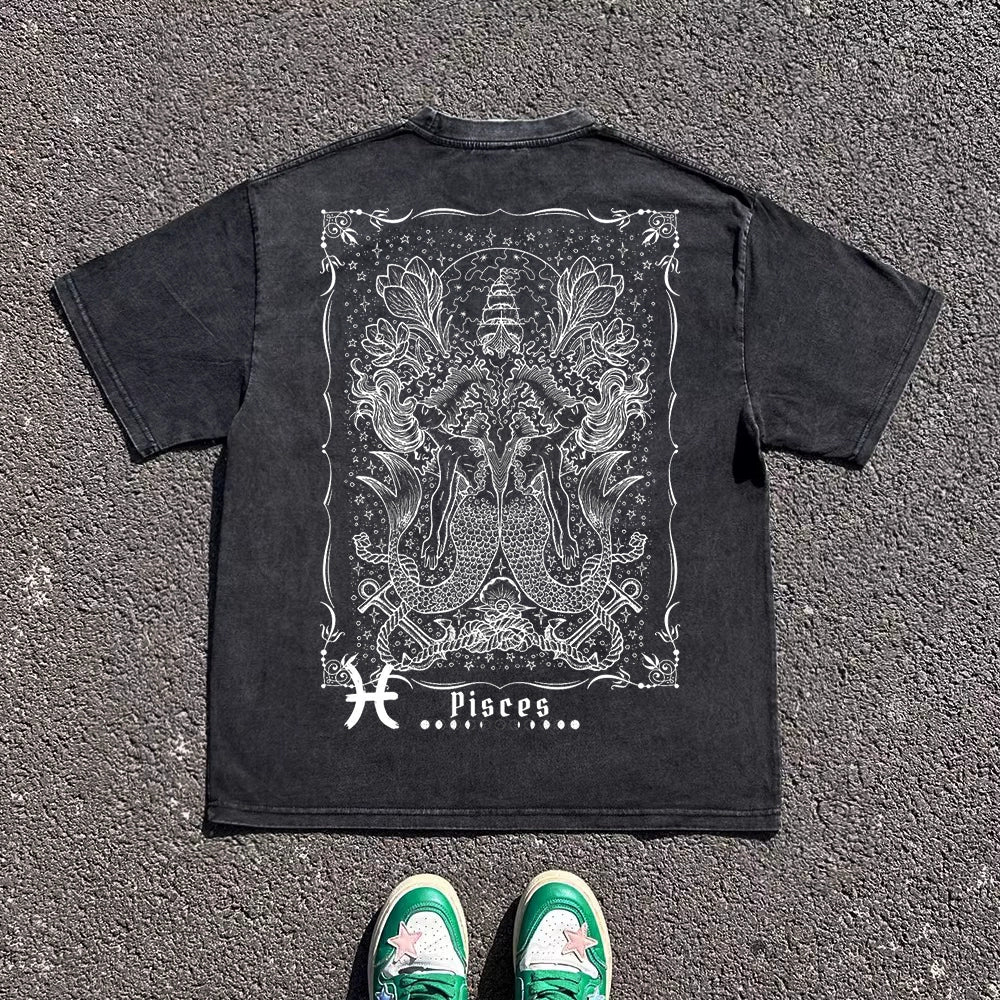 Graphic Design Oversize Short Sleeve T-Shirt WN16719