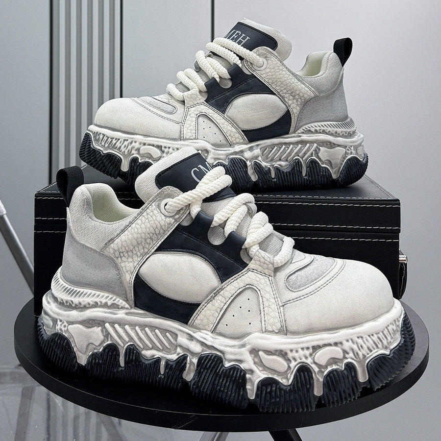 Panel Rope Lace Chunky Sole Sneakers WN24663