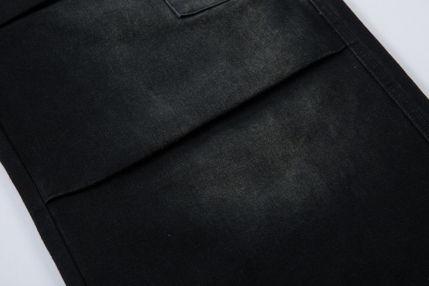 Washed Wide-Leg Cargo Denim Jeans WN12729