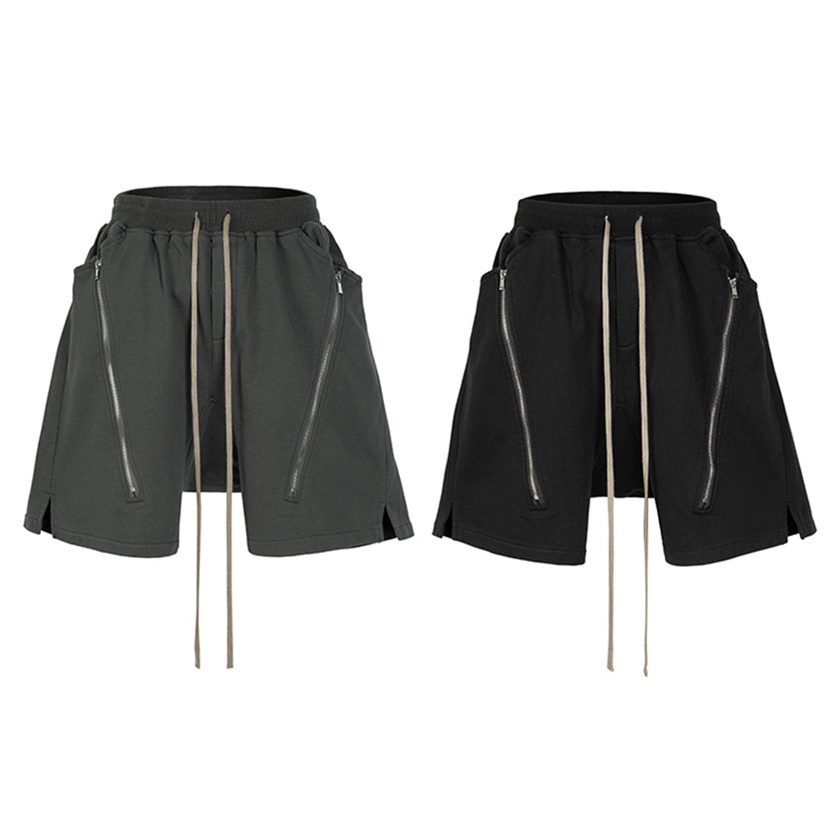 Drawstring Zipper Short Pants WN25491