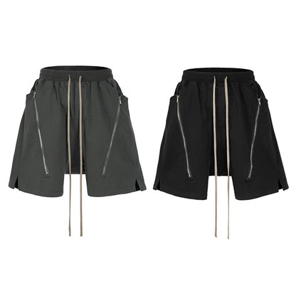 Drawstring Zipper Short Pants WN25491