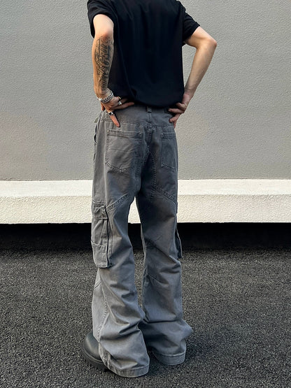 Multi Pocket Flare Cargo Pants WN21451