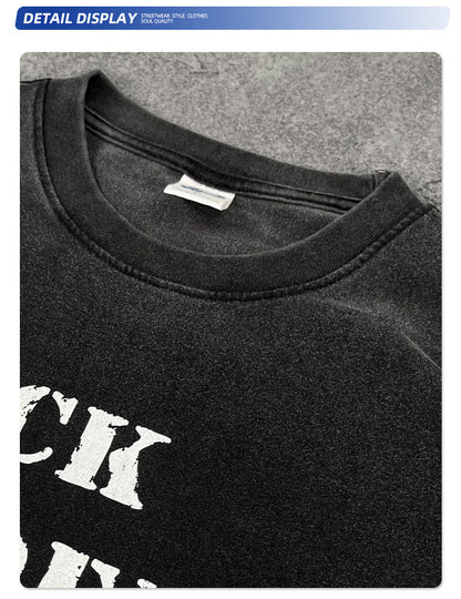 Washed Graphic Print Oversize Short Sleeve T-Shirt WN16254