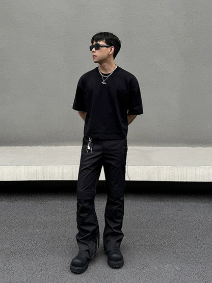 Waterproof Zipper Design Flare Pants WN19476