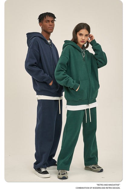 Oversize Heavyweight Zipper Hoodie & Heavyweight Sweatpants Setup WN6640