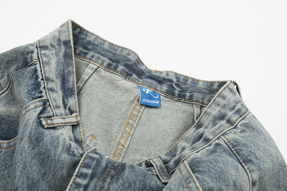 Washed Wide Leg Denim Jeans WN25431