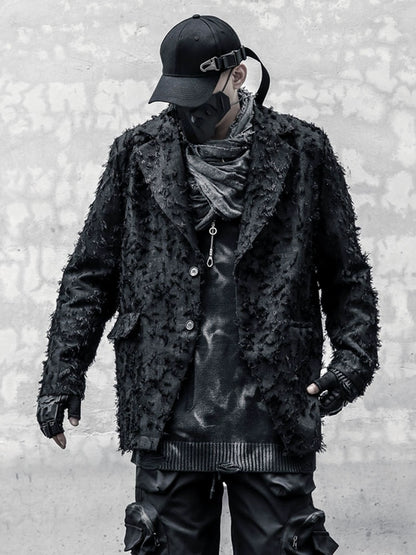 Texture Damage Tailored Jacket WN22410