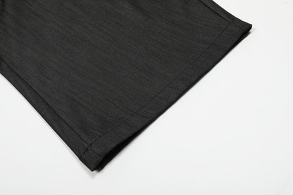 Curved Draped Design Wide Leg Trousers WN16526