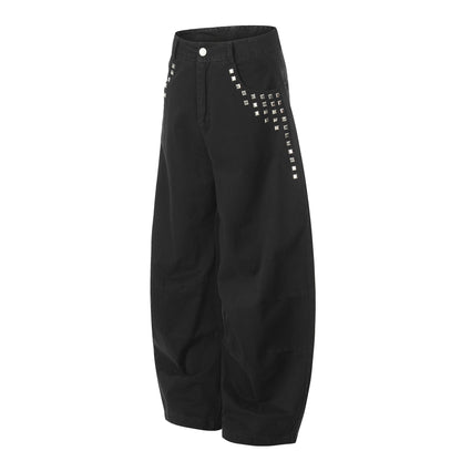 Rhinestone Curved Wide Leg Pants WN25570