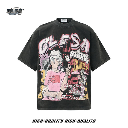 Illustration Graphic Short Sleeve T-Shirt WN26431