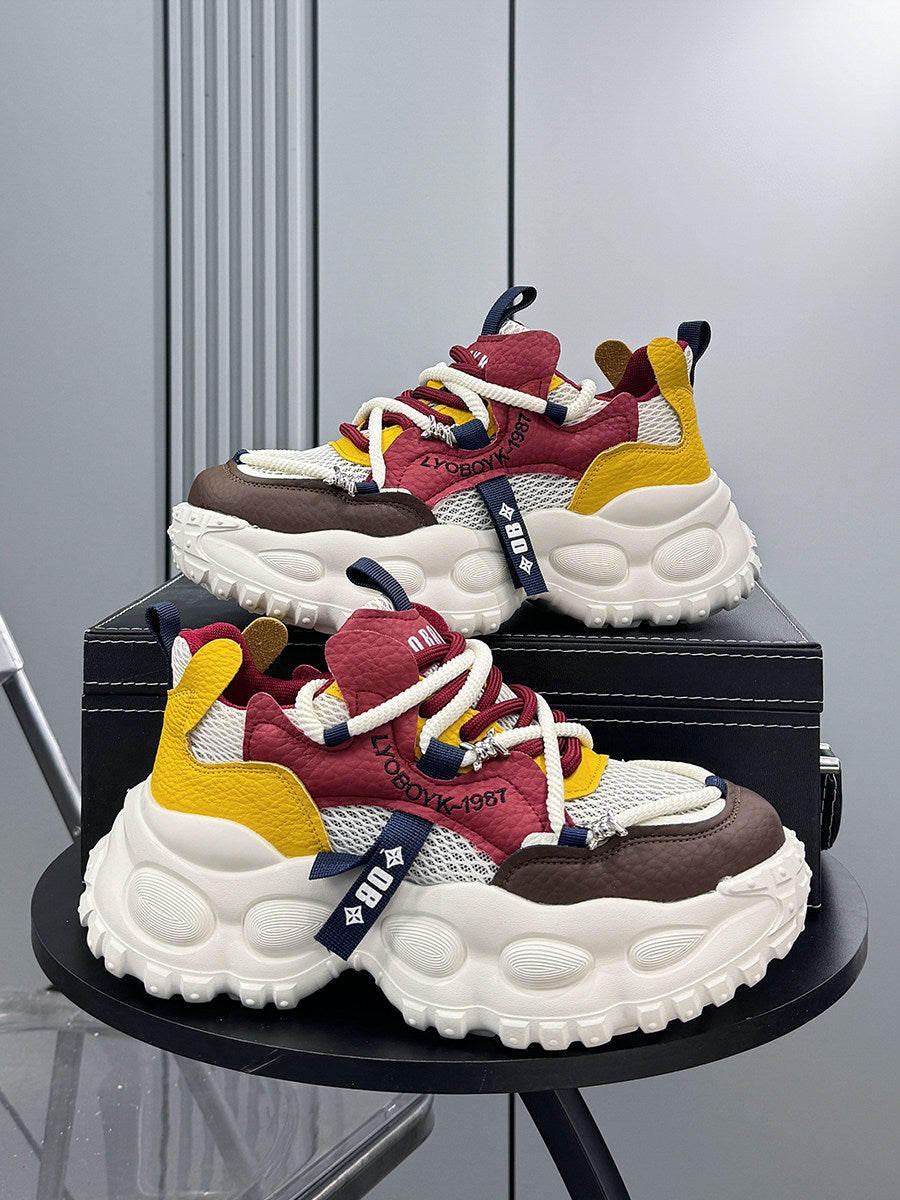 Mesh Rope Lace Chunky Sole Sneakers WN24593