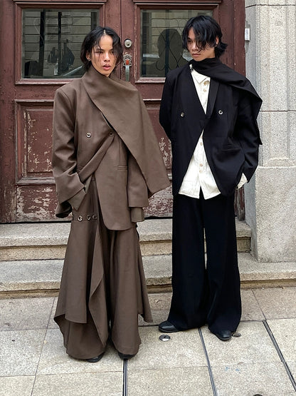 Cape Design Oversize Tailored Jacket WN19978