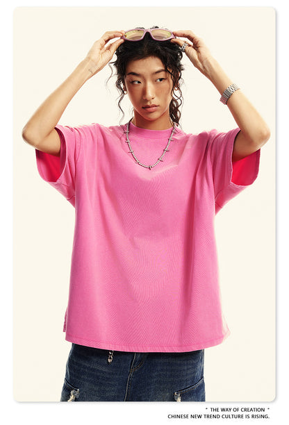 Washed Oversize Short-sleeve T-shirt WN6456