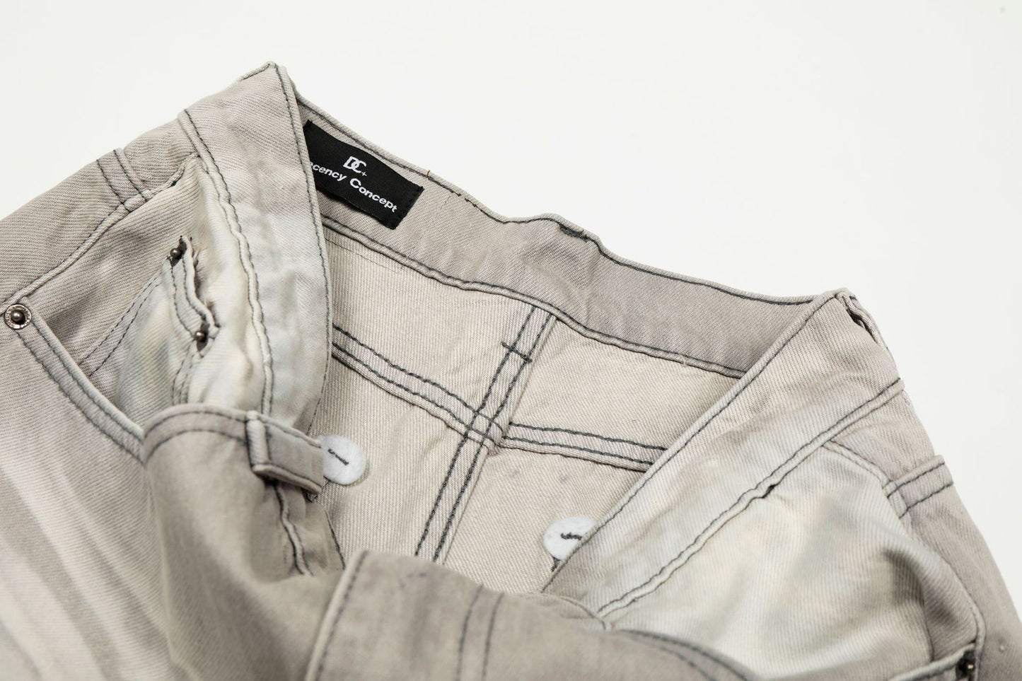 Washed Whiskers Wide Leg Denim Jeans WN25837